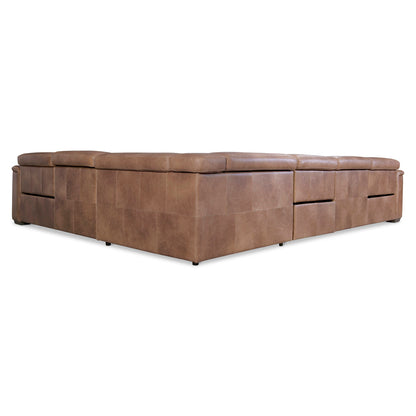 4-Piece Lioni Leather Power Motion Sectional