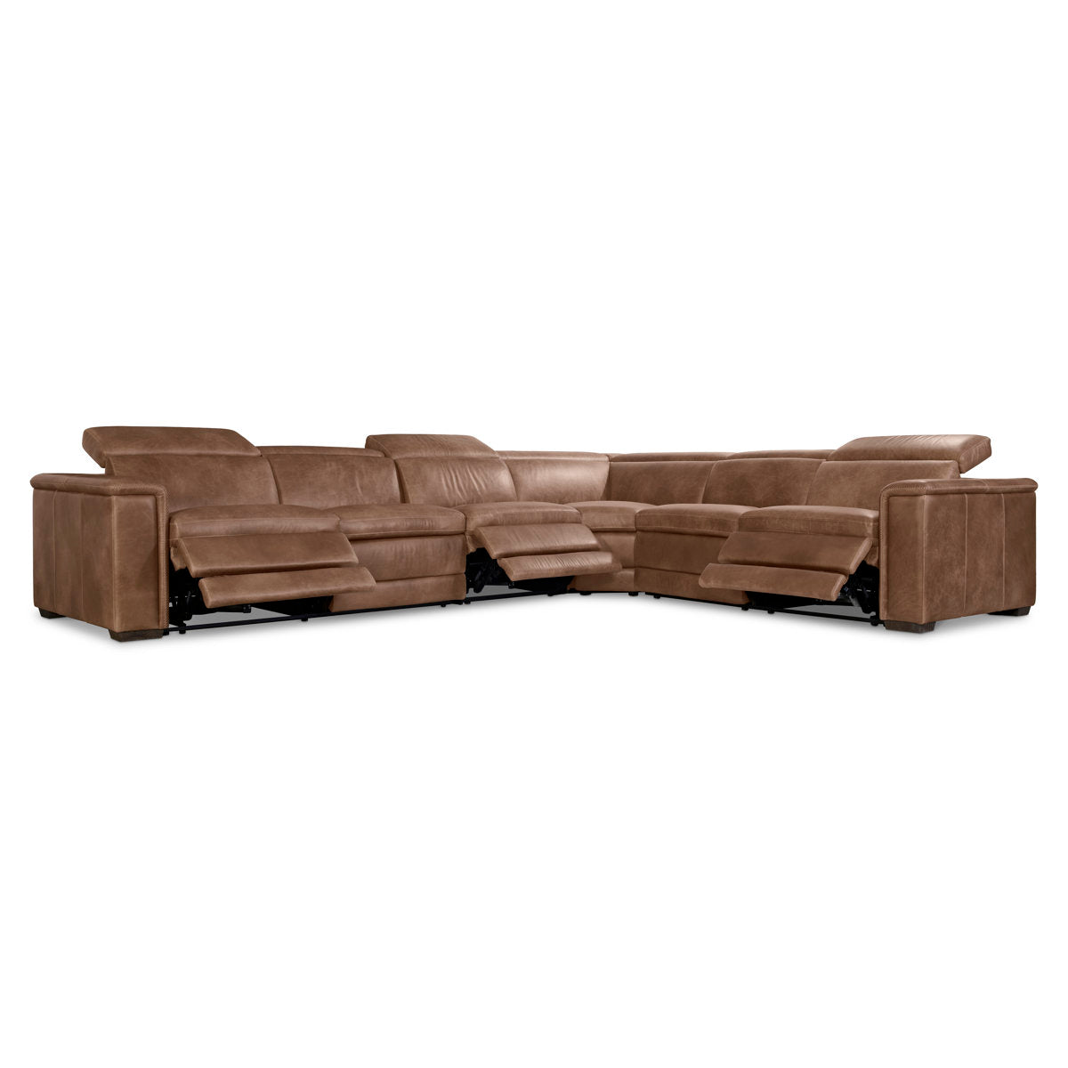 4-Piece Lioni Leather Power Motion Sectional