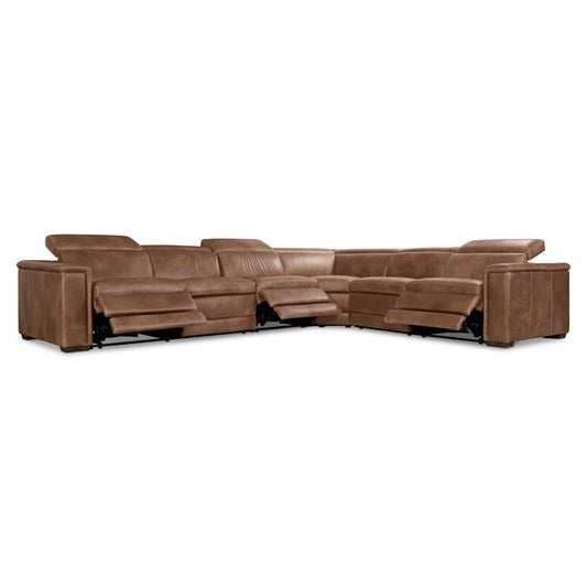 4-Piece Lioni Leather Power Motion Sectional