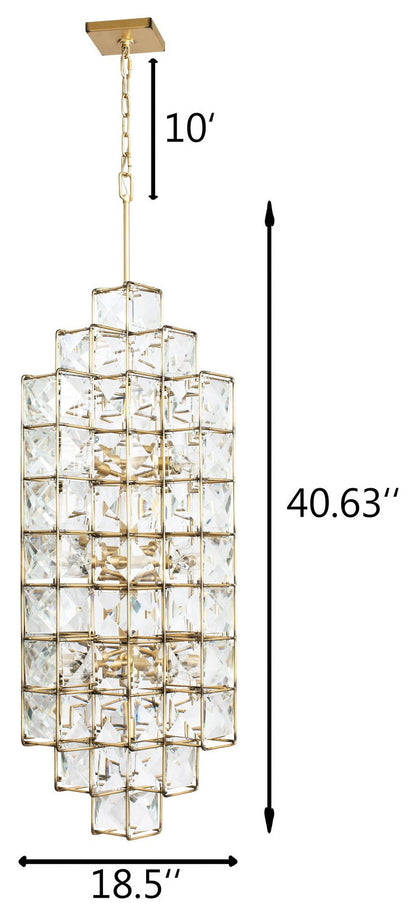 Varaluz 329F14 Cubic 14 Light 19"W Crystal Chandelier - Calypso GoldBy Varaluz