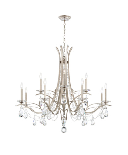 Schonbek Va8322N-48S 12 Light Crystal Chandelier, Antique SilverBy Schonbek