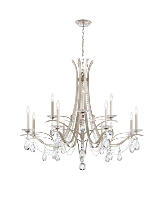 Schonbek Va8322N-48S 12 Light Crystal Chandelier, Antique SilverBy Schonbek