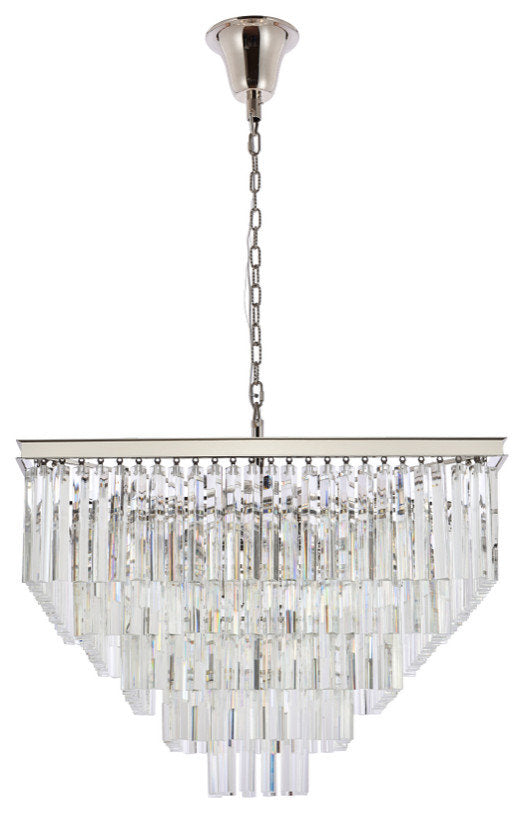 Elegant Lighting 34" Square Crystal ChandelierBy Elegant Furniture & Lighting