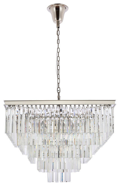 Elegant Lighting 34" Square Crystal ChandelierBy Elegant Furniture & Lighting
