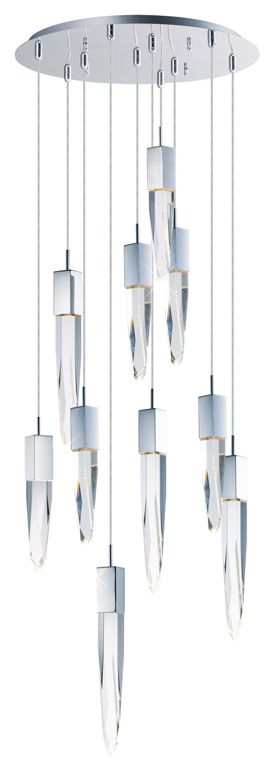 Quartz 10-Light LED Pendant, Polished ChromeBy ET2 Contemporary Lighting