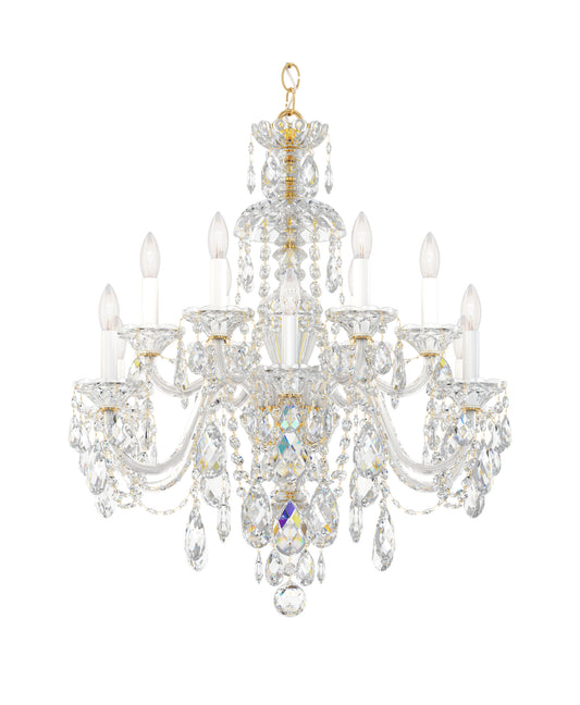 Schonbek 3601-211S, 12 Light Crystal Chandelier In AureliaBy Schonbek
