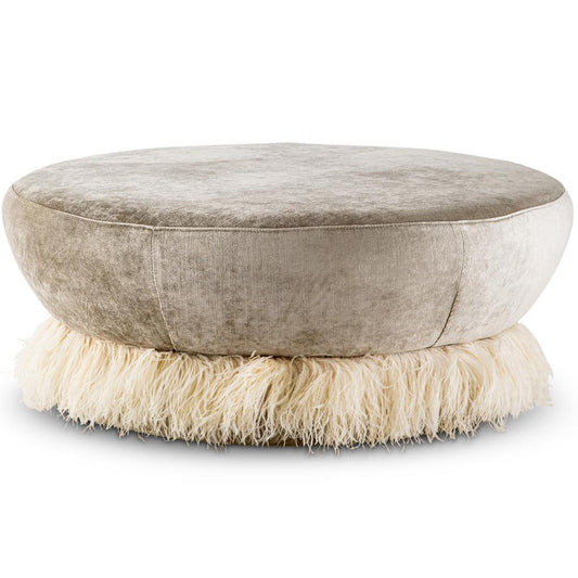 40" Dia Fluff Ottoman
