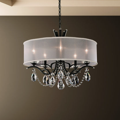 Schonbek Va8305N-59S1 5 Light Crystal Chandelier, Ferro BlackBy Schonbek