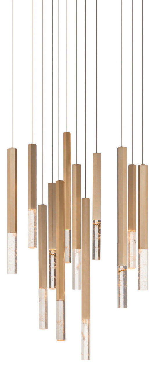 Diaphane LED Pendant in GoldBy ET2 Contemporary Lighting