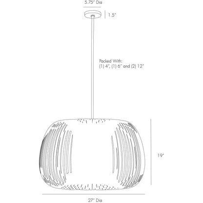 Arteriors Mia 1 Light Pendant