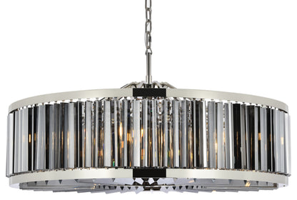 Elegant Lighting 1203G43-SS/RC Chelsea 10 Light 44"W Crystal Drum - PolishedBy Elegant Furniture & Lighting