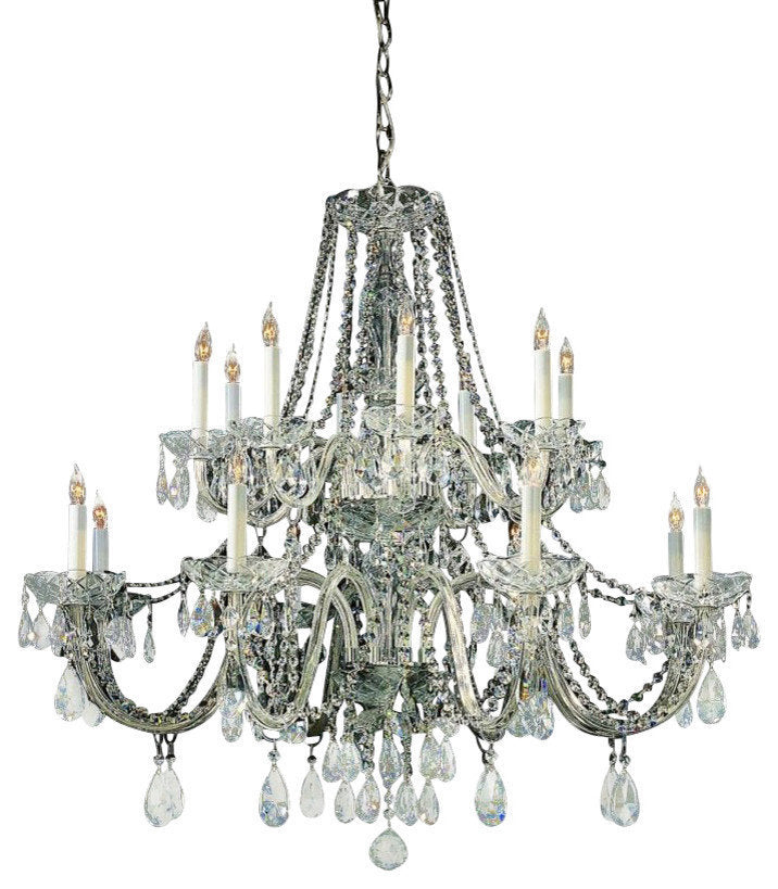 Crystorama 16 Light Chrome Chandelier, Polished ChromeBy Crystorama Lighting