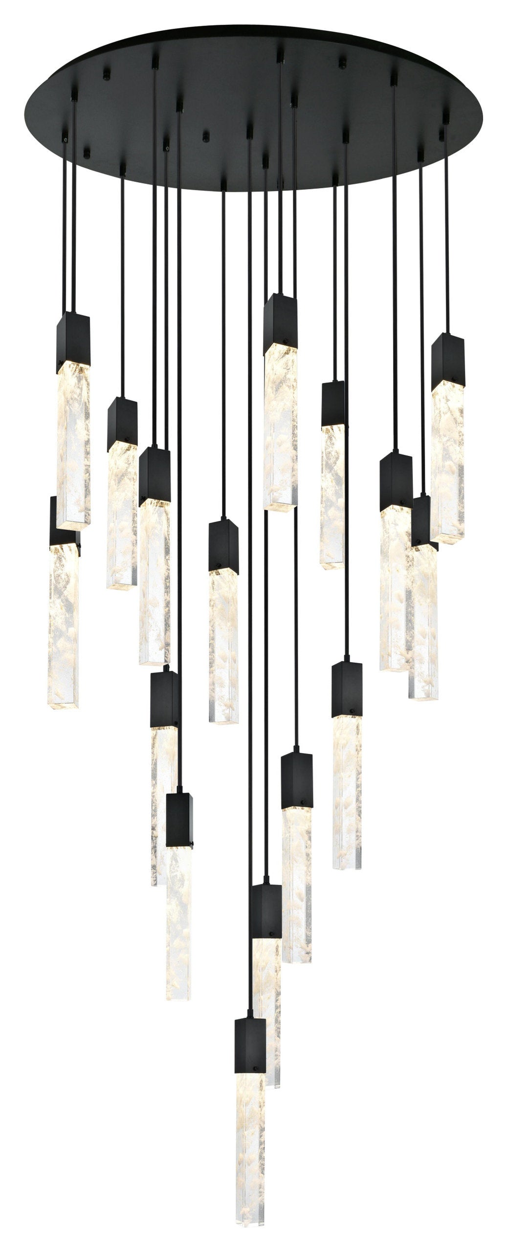 Home Living 36" Chandelier, BlackBy Home Living