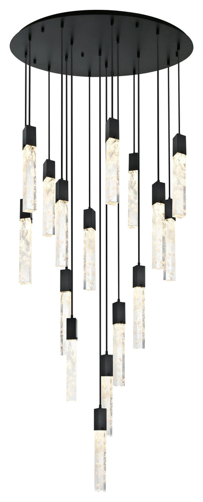 Home Living 36" Chandelier, BlackBy Home Living