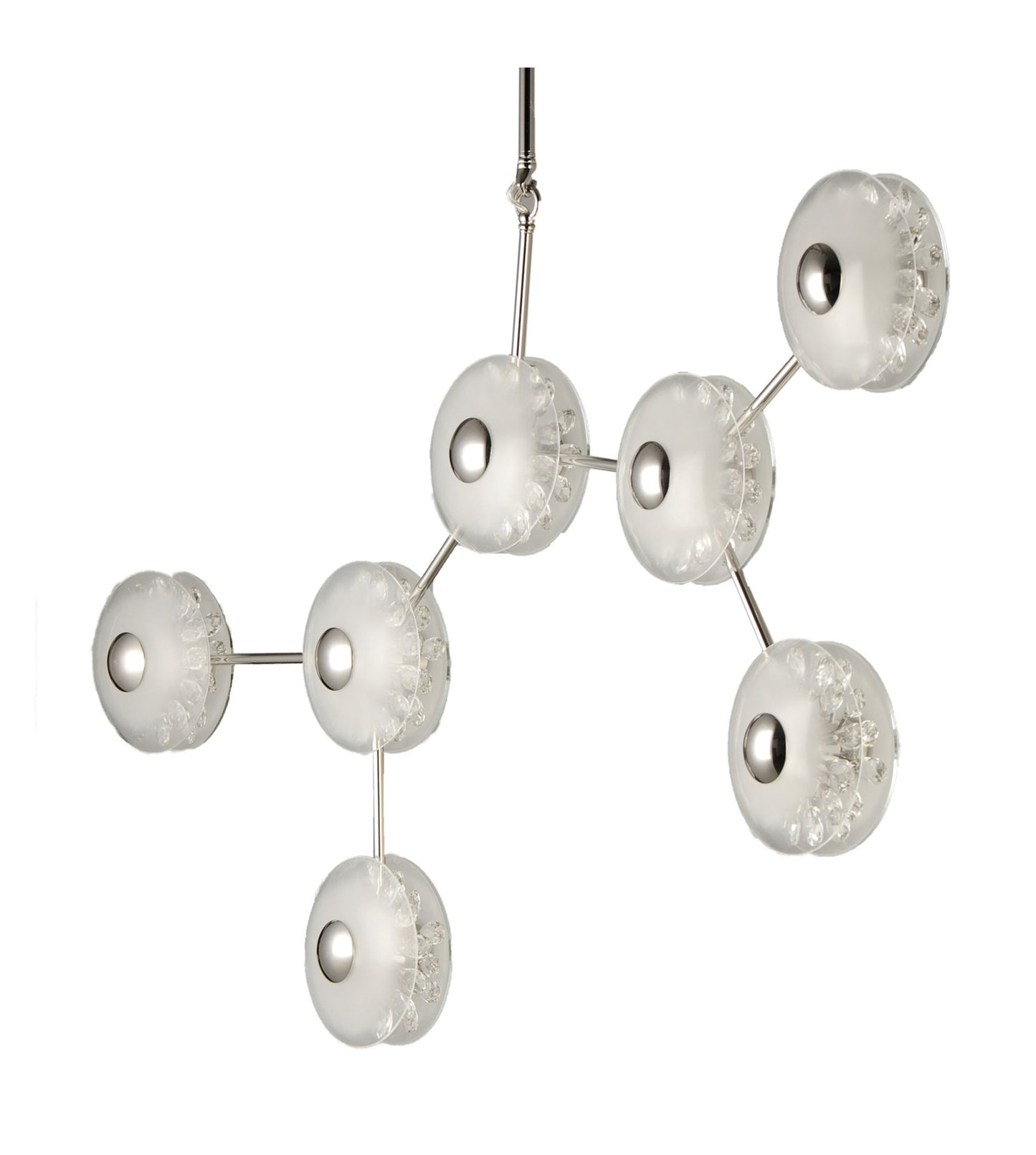 Studio M SM23877 Peony 7 Light 50"W LED Abstract Multi Light - Polished NickelBy Studio M by Magnet Works