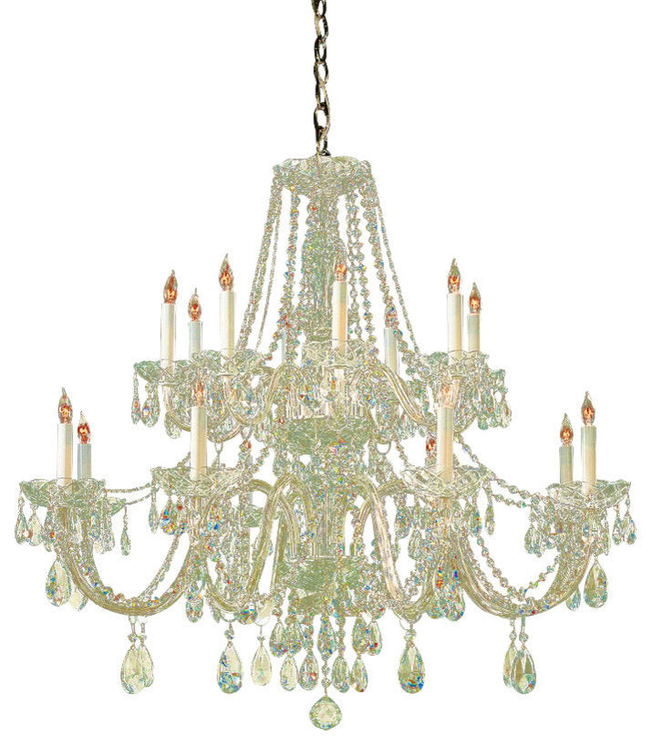 Crystorama 16-Light Chandelier, Polished Brass, Clear Hand-Cut CrystalsBy Crystorama Lighting