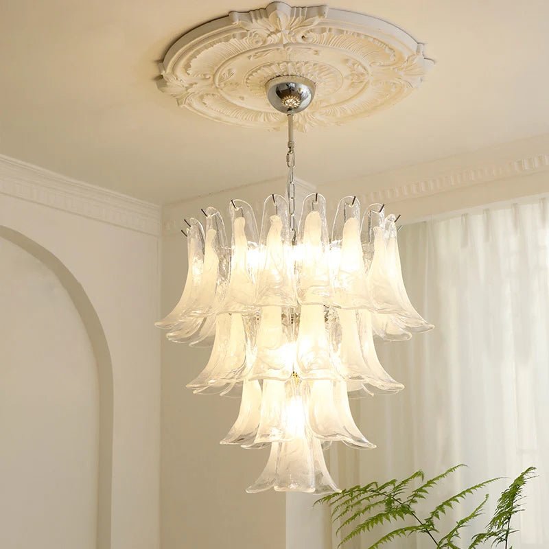 Glass Leaf Chandelier