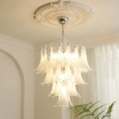 Glass Leaf Chandelier