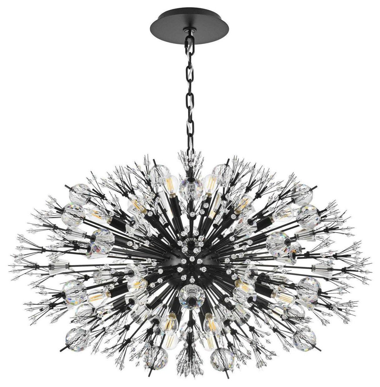 Vera 24 Light Pendant, BlackBy Elegant Furniture & Lighting