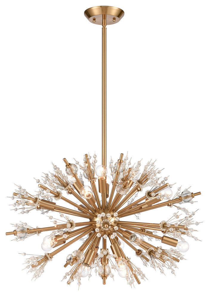 Starburst 26'' Wide 19-Light Chandelier Satin BrassBy ELK Group International
