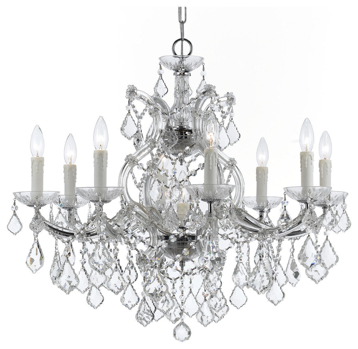 Crystorama 4408-CH-CL-S Maria Theresa - Nine Light ChandelierBy Crystorama Lighting