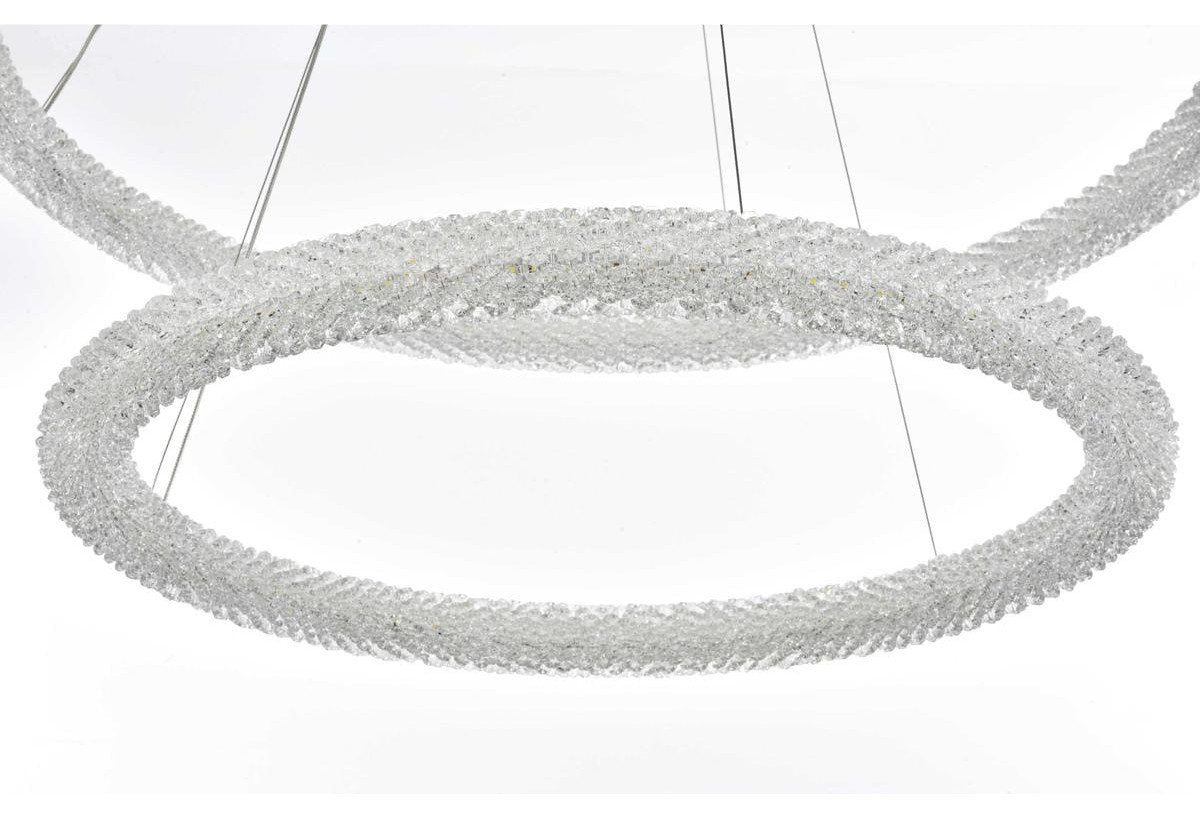 Bowen 2 Light Chandelier, Satin GoldBy Elegant Furniture & Lighting