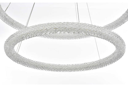 Bowen 2 Light Chandelier, Satin GoldBy Elegant Furniture & Lighting