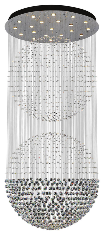 Double Sphere 21 Light Flush Mount With Chrome FinishBy CWI Lighting