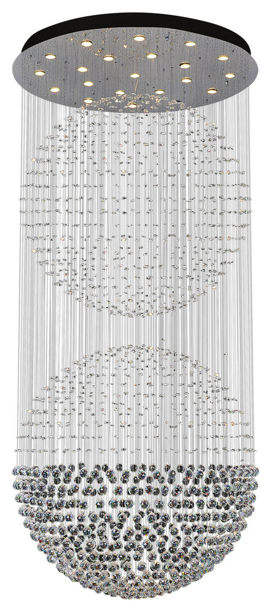 Double Sphere 21 Light Flush Mount With Chrome FinishBy CWI Lighting