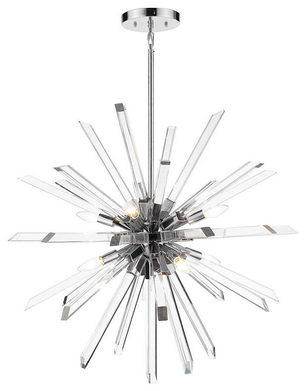 Z-Lite Burst 8 Light Chandelier, Chrome/Clear, 4003-8CHBy Z-LIte