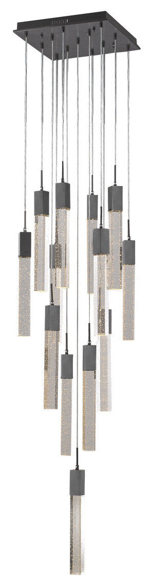Glacier Avenue 13 Light Pendant in Dark BronzeBy Avenue Lighting