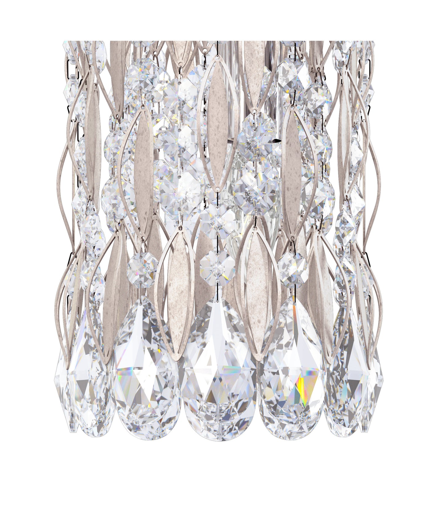 Schonbek Rs8341N-48S 3 Light Crystal Pendant, Antique SilverBy Schonbek