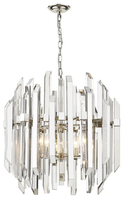 Z-Lite 4006-9 Bova 6 Light 26"W Crystal Chandelier - Polished NickelBy Z-LIte
