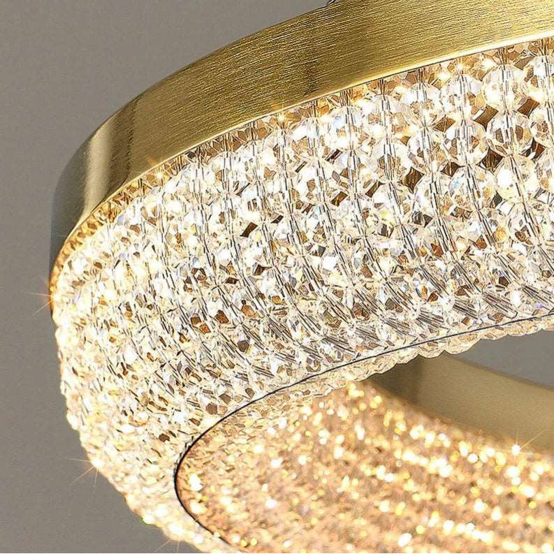 Bergamo Double Ring Crystal ChandelierBy Morsale.com