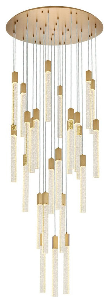 Elegant Lighting 2067G42SG Weston 25 lights pendant in satin goldBy Elegant Furniture & Lighting
