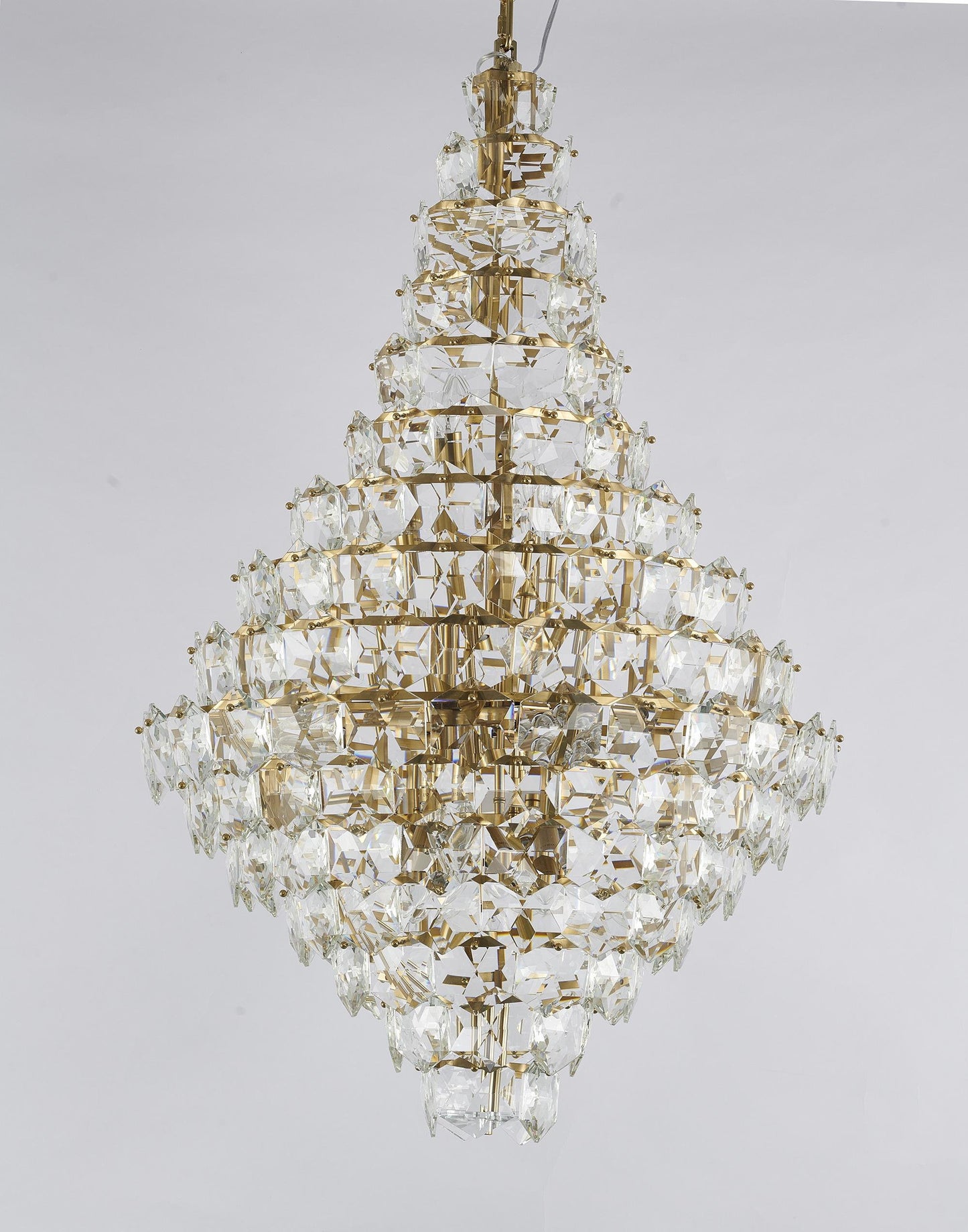 27-Light Brass Crystal ChandelierBy Design Living