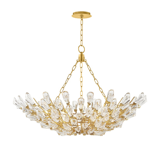 Hudson Valley Lighting 7240 Tulip 9 Light 40"W Semi-Flush Ceiling - Gold LeafBy Hudson Valley Lighting