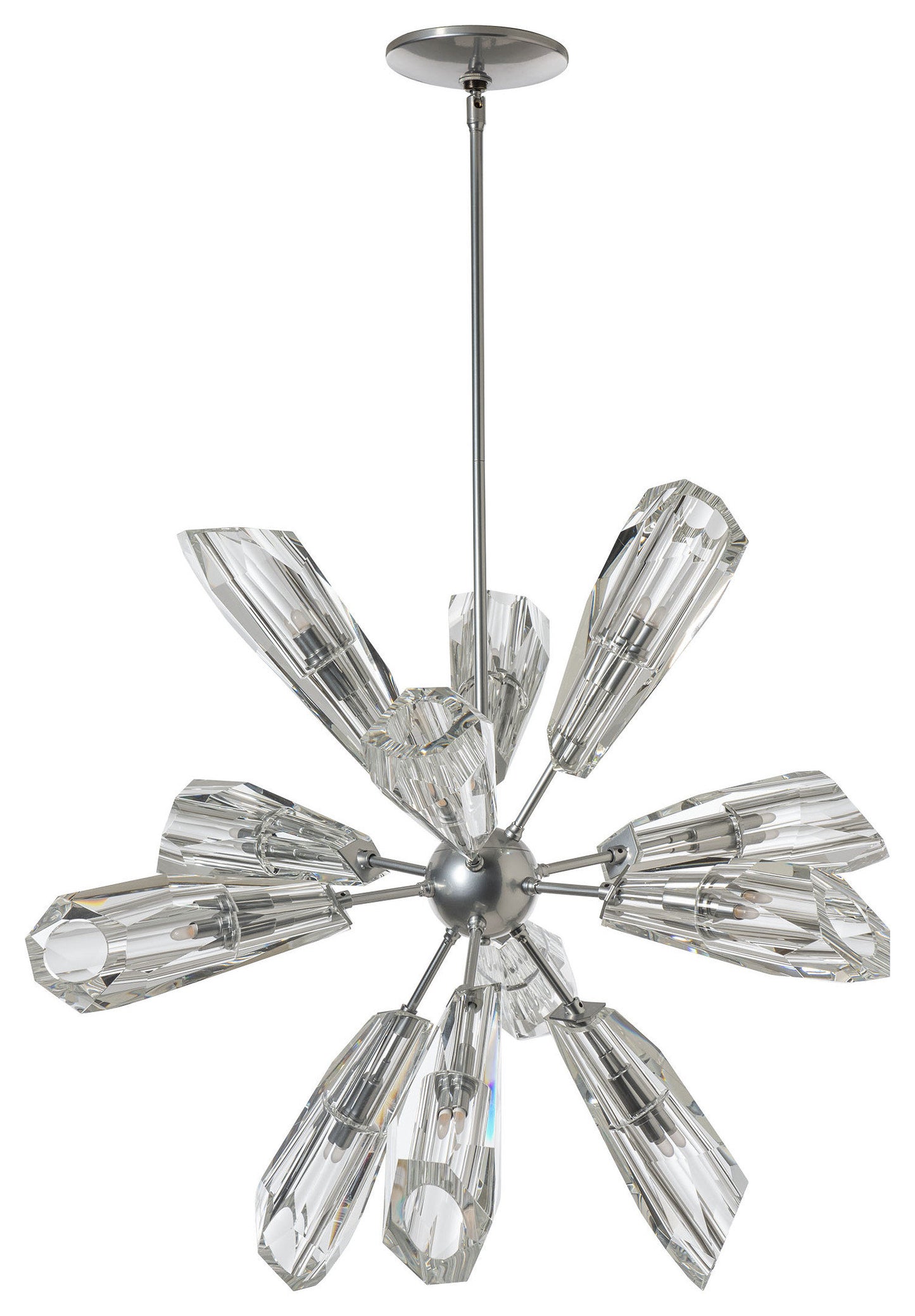 Luma 12-Light Starburst Pendant - Sterling - CrystalBy Hubbardton Forge