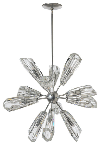 Luma 12-Light Starburst Pendant - Sterling - CrystalBy Hubbardton Forge