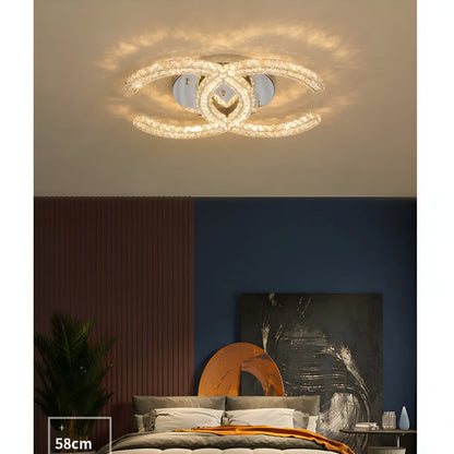 Aicurzio | Fashionable Luxury Crystal Gold Chandelier, 59.1x39.4'By Miron Demid LLC