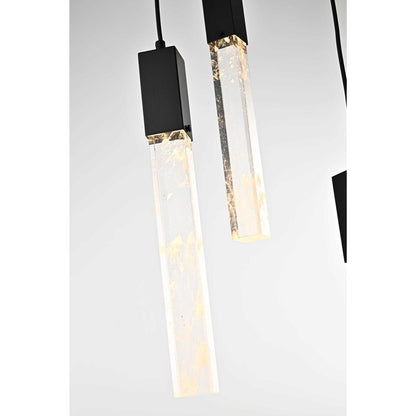 Aurora 10 Light Pendant, BlackBy Elegant Furniture & Lighting