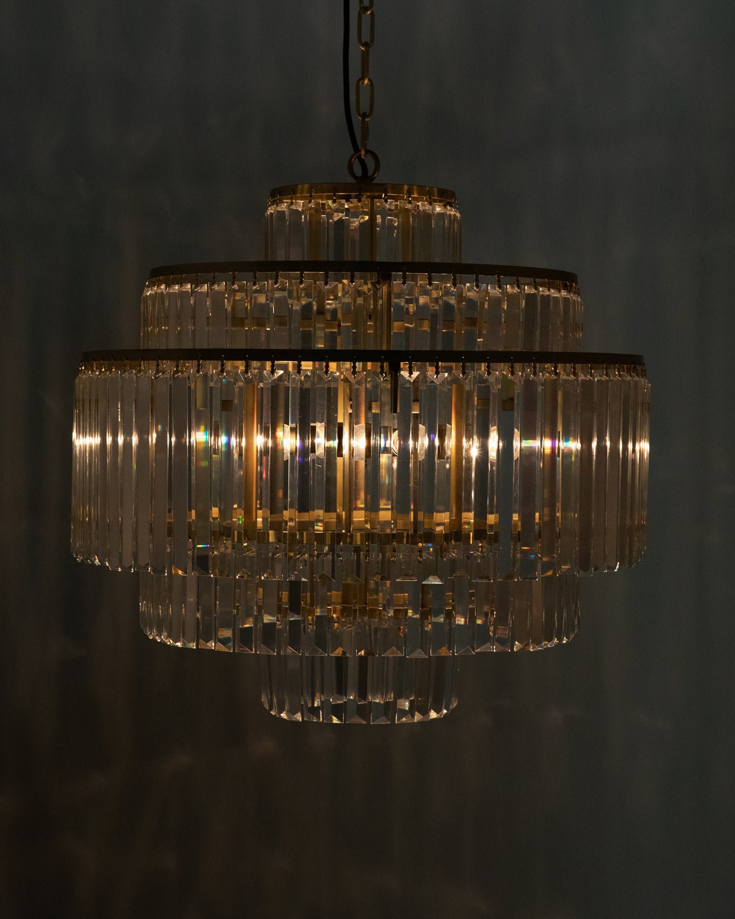 Quintus Chandelier, Metal with Brass FinishBy Noir