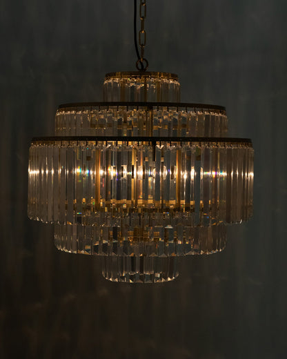 Quintus Chandelier, Metal with Brass FinishBy Noir