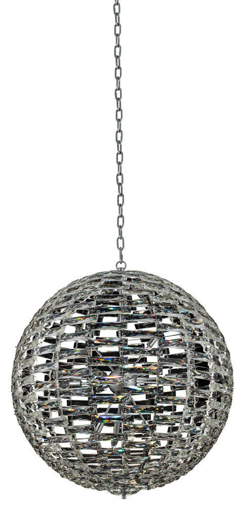 Alta 26x29" 12-Light Contemporary Large Pendants, Polished ChromeBy Allegri Crystal by Kalco Lighting