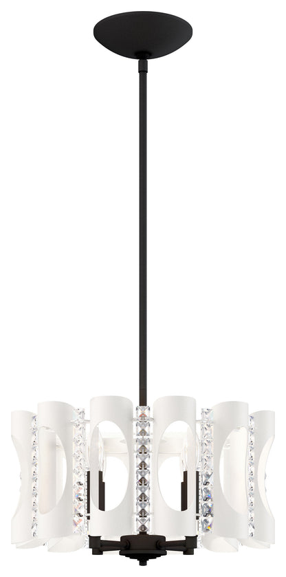 Schonbek Mr1004N-Wh1H 4 Light Crystal Pendant, WhiteBy Schonbek