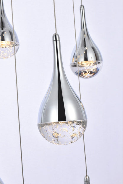 Elegant Lighting Amherst 36" Led Chandelier in ChromeBy Elegant Furniture & Lighting