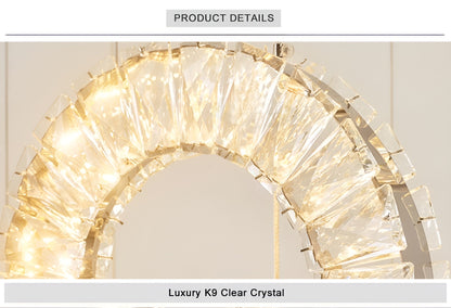 Baveno | Hanging Crystal Lighting for Staircase, 15 LightsBy Miron Demid LLC