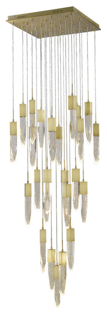 Avenue  HF190425APBB 25 Light Flush Mount Pendant Aspen Brushed BrassBy Avenue Lighting