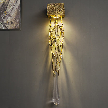 Jumilla | Creative LED Crystal Copper Wall Lamp, Copper, Warm LightBy Miron Demid LLC