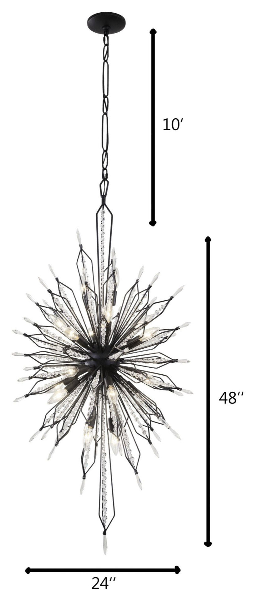 Varaluz 311F20 Orbital 20 Light 24"W Crystal Sputnik Chandelier - Gold DustBy Varaluz